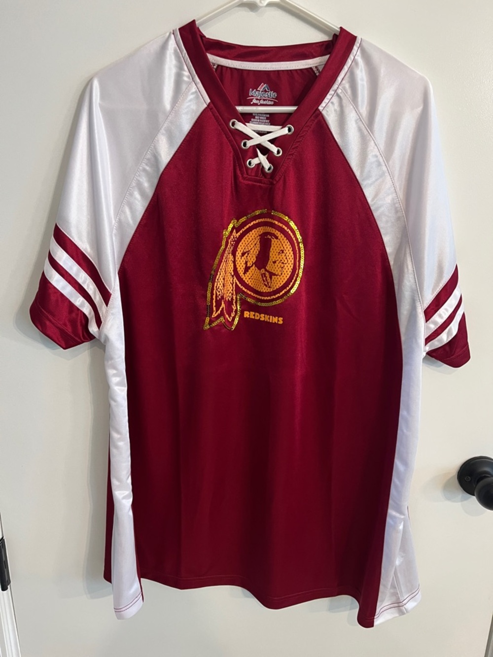 Women’s 2X Majestic Washington Redskins Short Sleeve Shirt